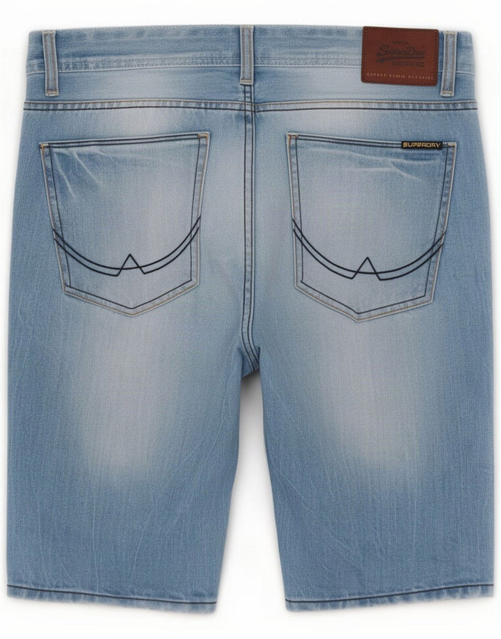 Superdry muške traper kratke hlače srednje veličine W32 plavi pamuk