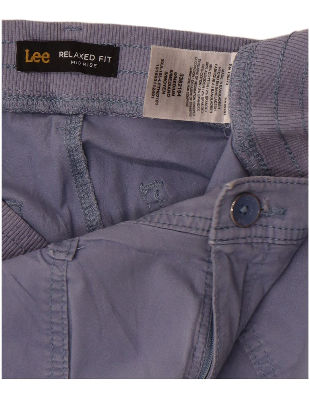 Lee ženske kapri hlače srednjeg rasta opuštenog kroja US 8 srednje veličine W32 L21 plave