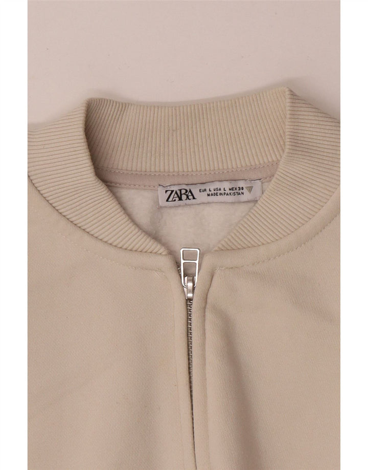 Zara ženska gornja jakna prevelike trenirke UK 16 Large Beige