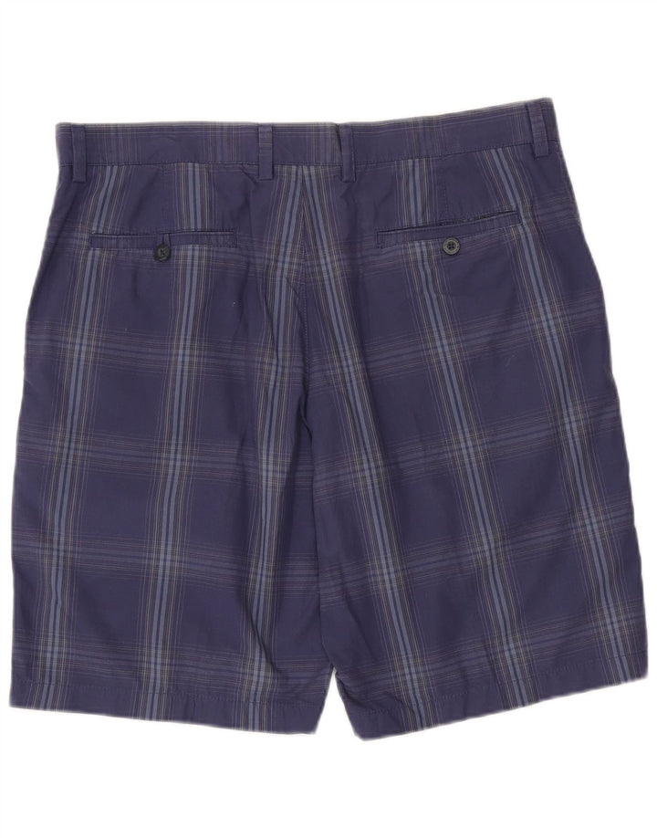 Marks & Spencer muške chino kratke hlače W36 veliki plavi karirani pamuk
