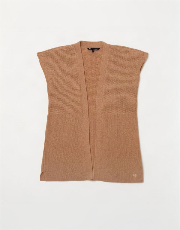Crew Clothing Ženski otvoreni kardigan pulover bez rukava UK 14 Srednje bež