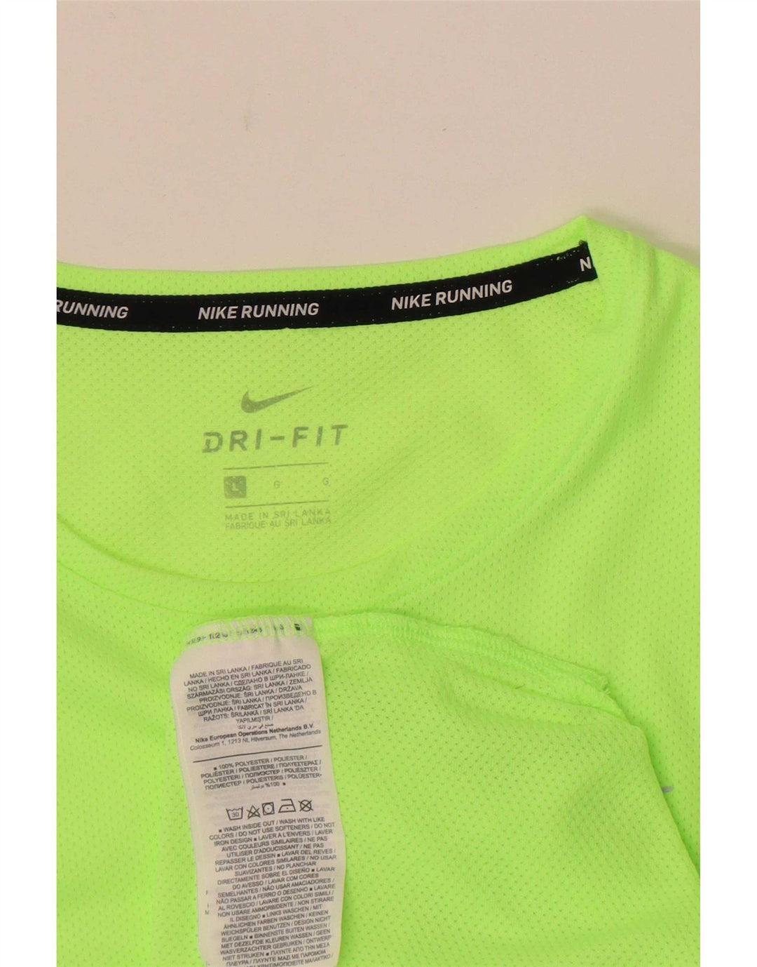 Nike Dri Fit majica kratkih rukava za trčanje, veliki zeleni poliester