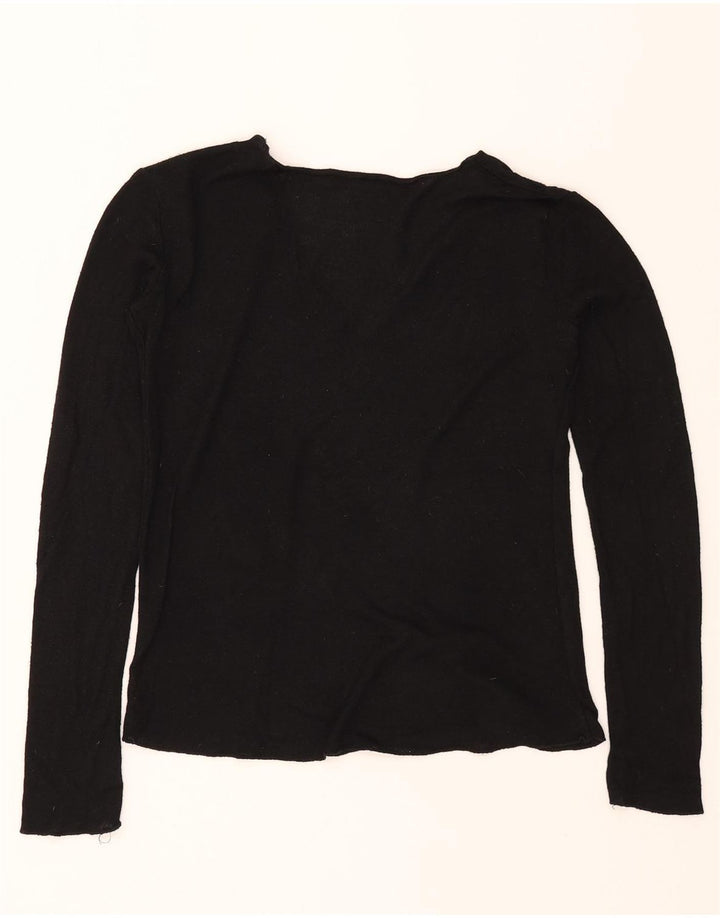 ZARA Womens V-Neck Jumper Sweater UK 10 Small Black Vintage Zara and Second-Hand Zara from Messina Hembry 