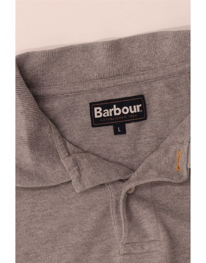 Barbour muška polo majica Large Grey Cotton