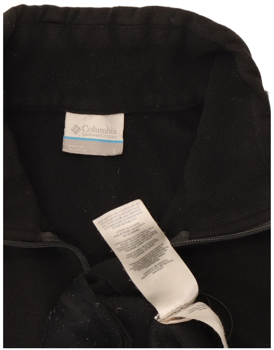 Columbia Mens Fleece Jacket UK 40 Large Black Polyester