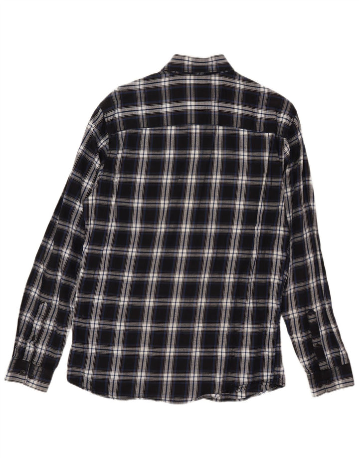 Jack & Jones muška pripijena flanelska košulja male plave kare