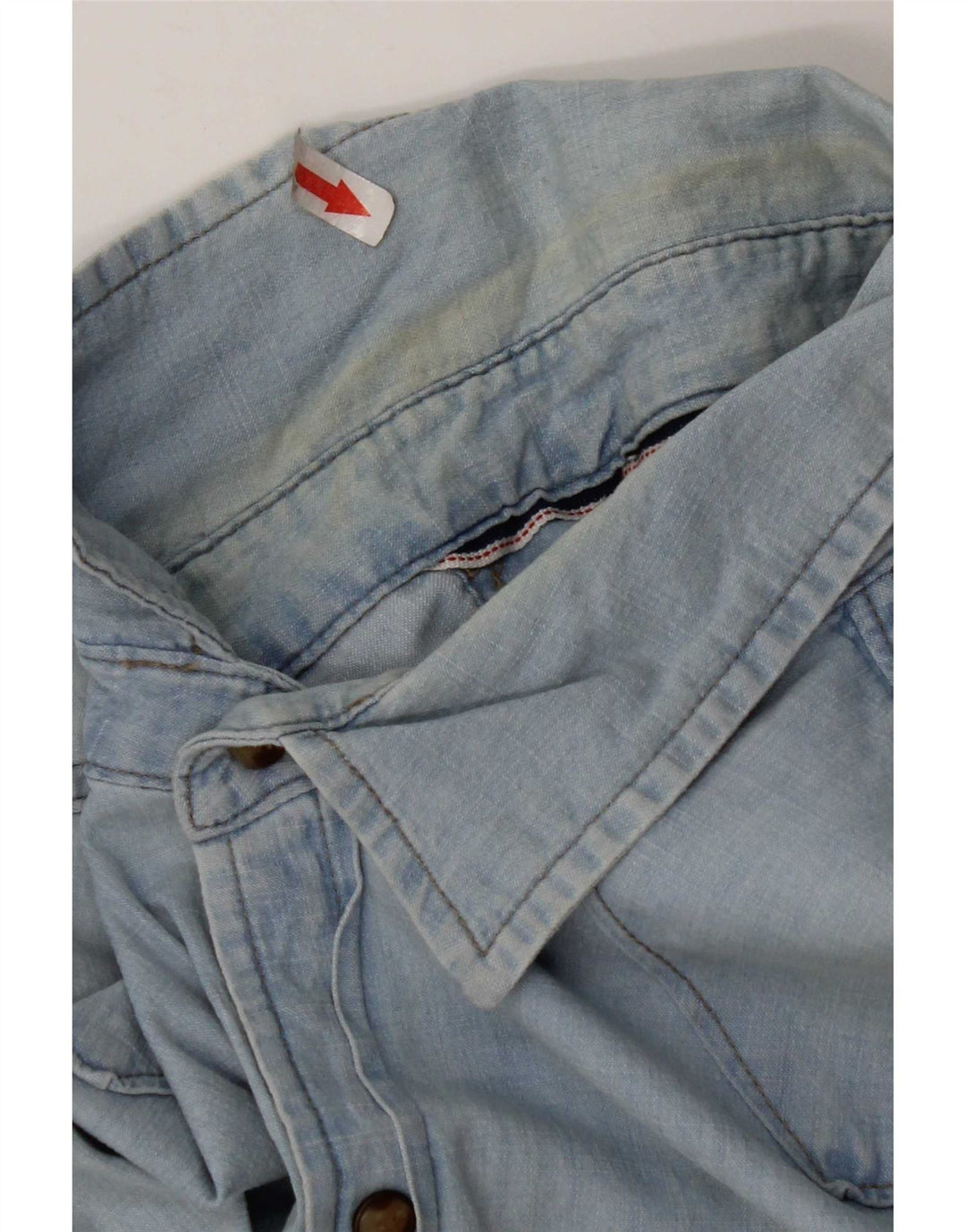 Wrangler muška traper košulja Srednje plavi pamuk