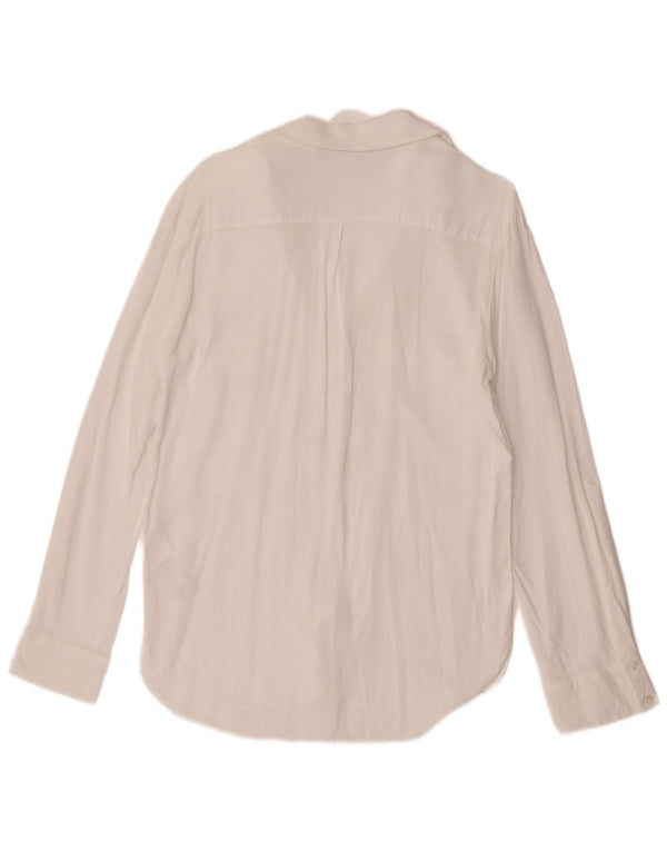 Zara ženska košulja bluza UK 12 srednje bijele viskoze