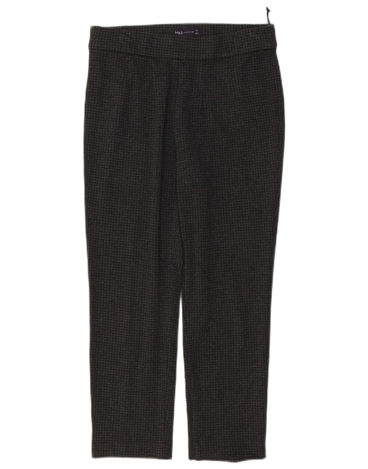 Marks & Spencer ženske tajice UK 10 male W28 L23 sive houndstooth