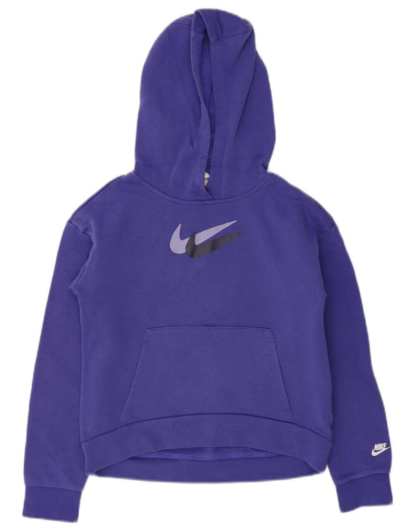 Nike Girls Graphic Hoodie Džemper 10-11 godina srednje ljubičasta pamuk