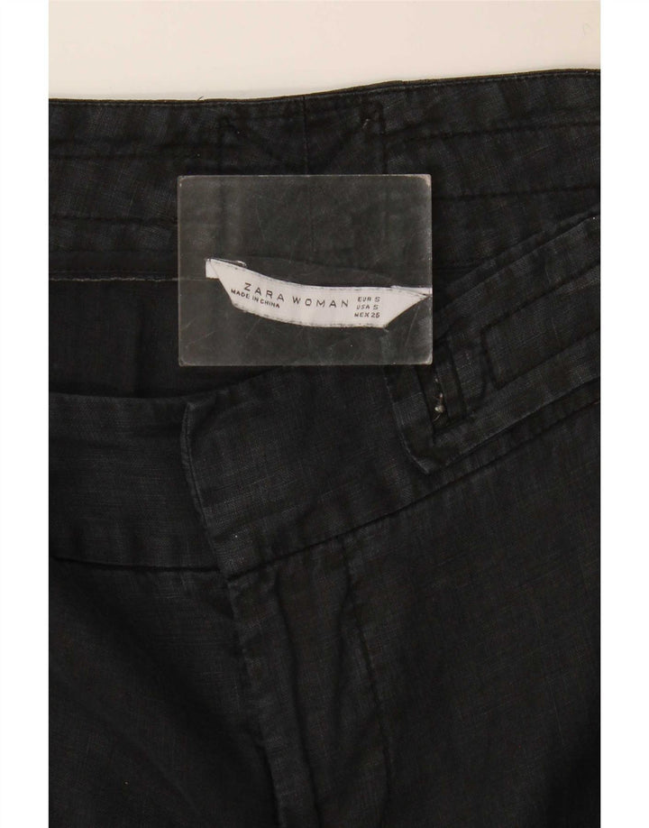 Zara ženske ležerne hlače Bootcut male W26 L30 crne