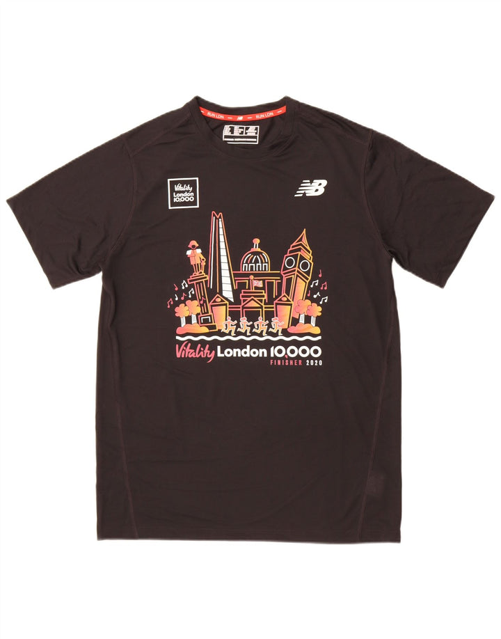 New Balance muška majica kratkih rukava s grafičkim motivima Srednji crni poliester