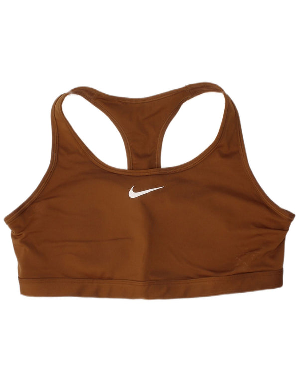 Nike ženski Dri Fit podstavljeni sportski grudnjak XL smeđi sportski