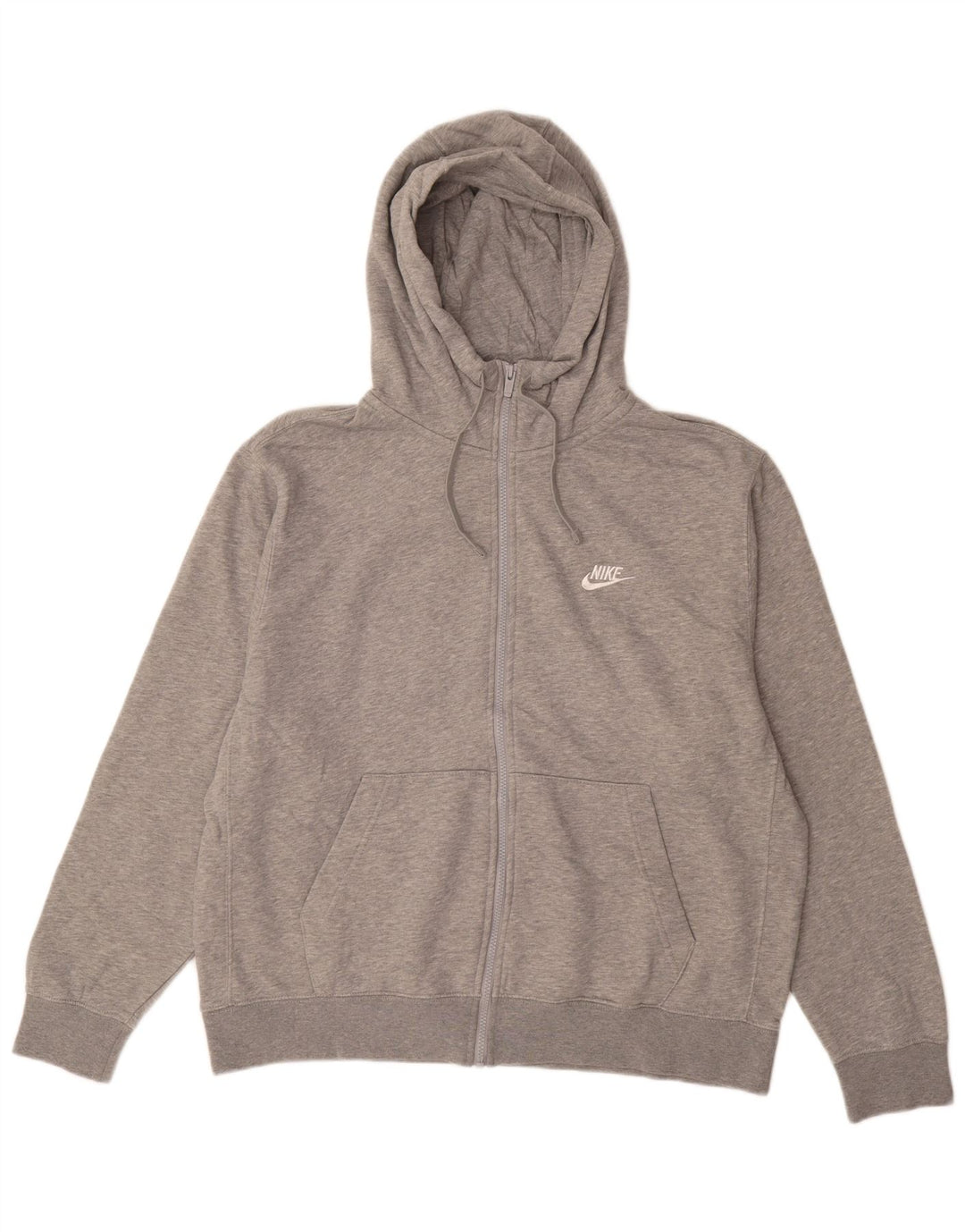 NIKE muški pulover s kapuljačom s patentnim zatvaračem XL, sivi pamuk