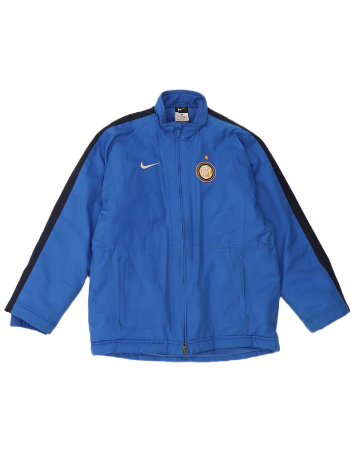 Nike Boys Inter Milan Windbreaker Jacket 8-9 Years Small Blue Colourblock