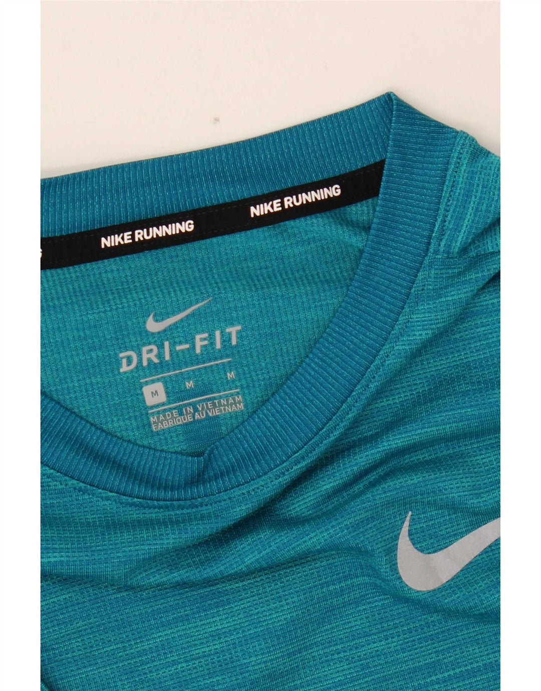 Nike Dri Fit T-Shirt Top Medium Blue Flected