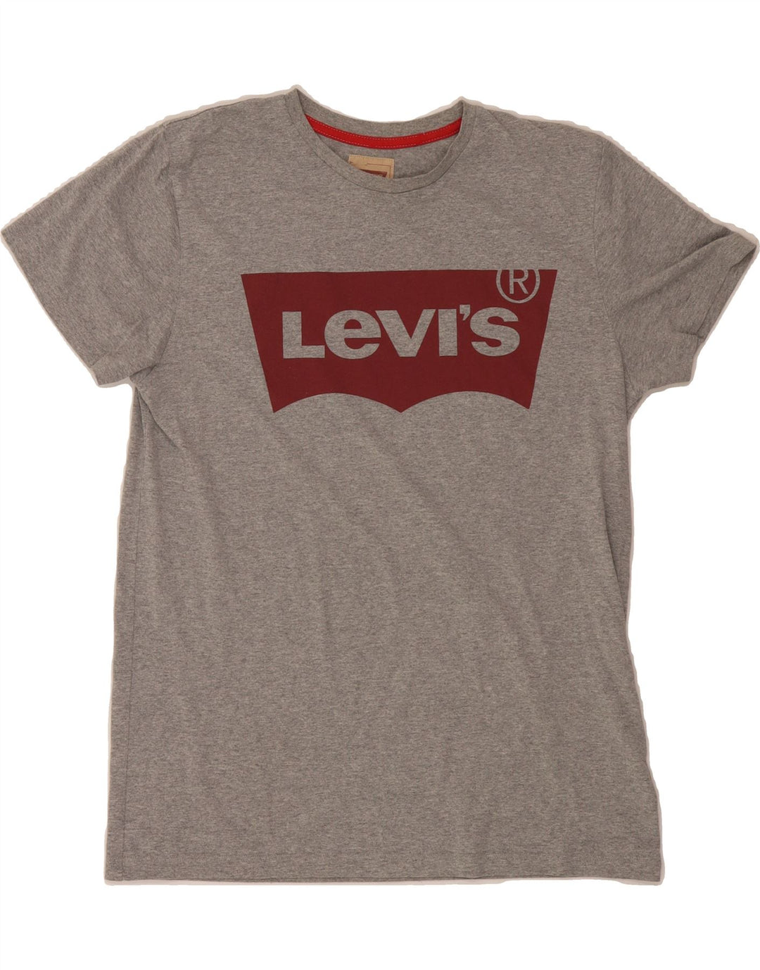 LEVI'S Boys Graphic T-Shirt Top 15-16 Years Grey Polyester Vintage Levi's and Second-Hand Levi's from Messina Hembry 