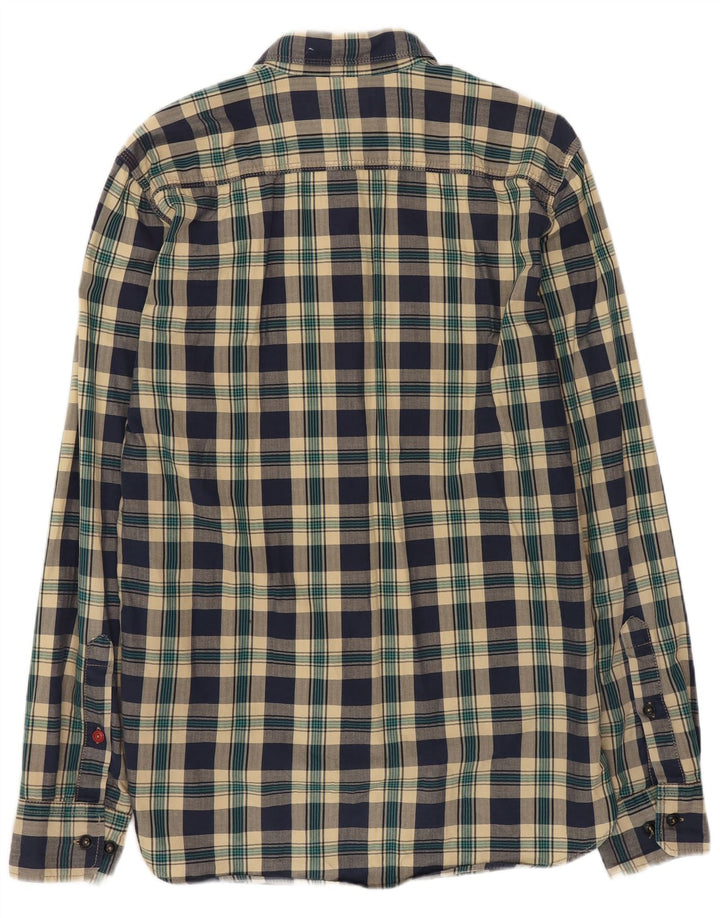 JACK & JONES Muška košulja od flanela Srednje tamnoplava karirana pamuk
