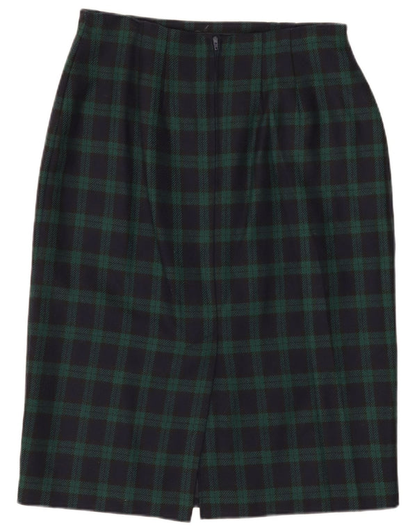 Marks & Spencer ženska pencil suknja St. Michael W30 srednje tamnoplava karirana