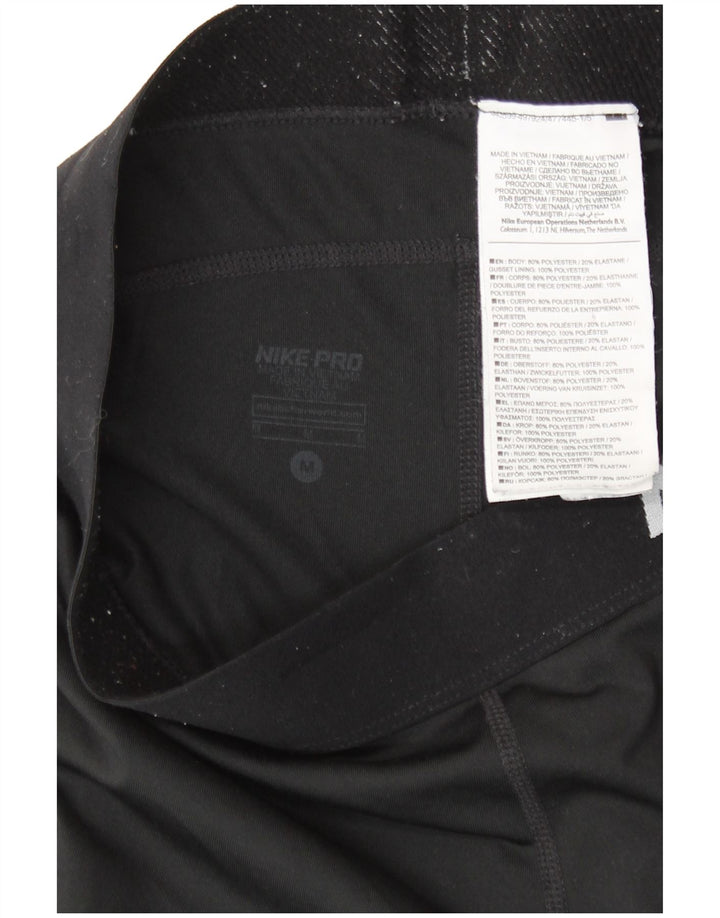 Nike Ženske Dri Fit Graphic Capri tajice UK 12 Srednje crni poliester