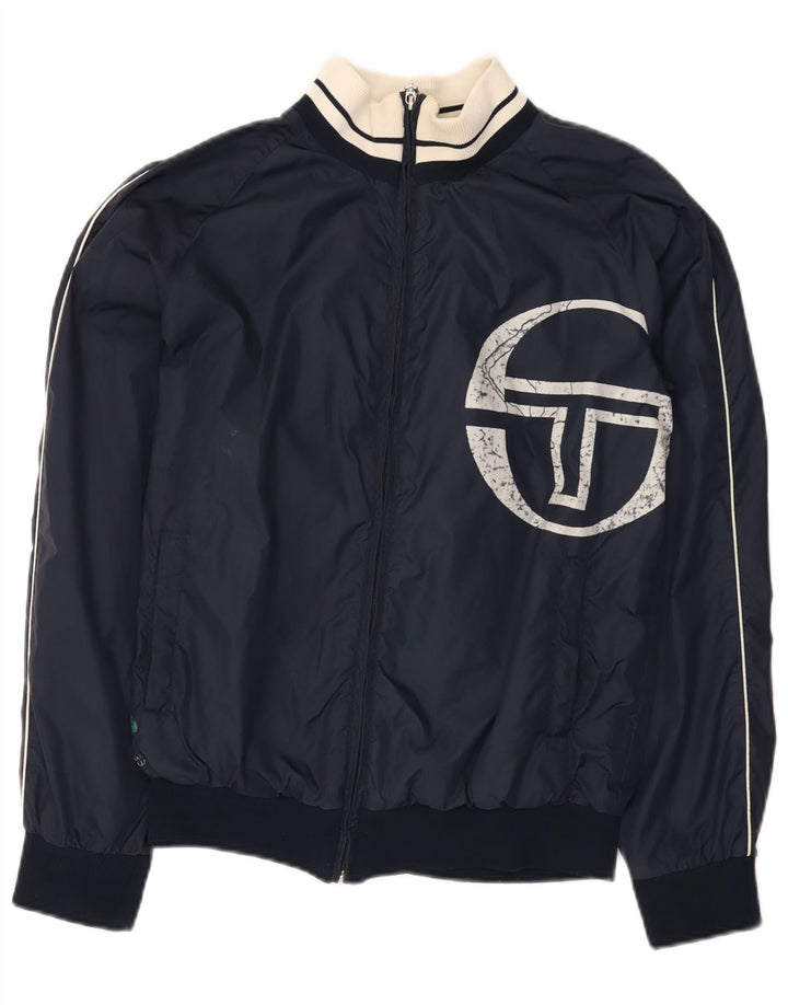 Sergio Tacchini muška grafička trenirka, mala jakna od tamnoplavog poliamida
