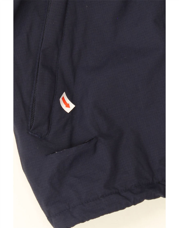 SUPERDRY Womens Graphic Windbreaker Jacket UK 10 Small Navy Blue Vintage Superdry and Second-Hand Superdry from Messina Hembry 