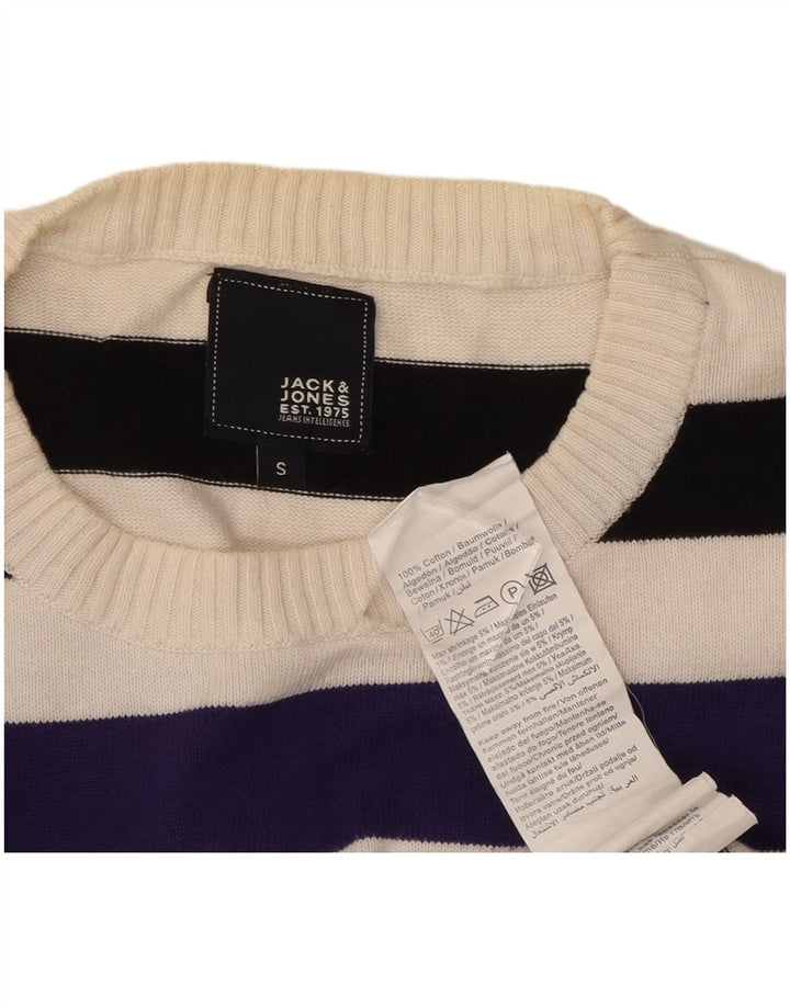 Jack & Jones muški pulover s okruglim izrezom na male raznobojne pruge
