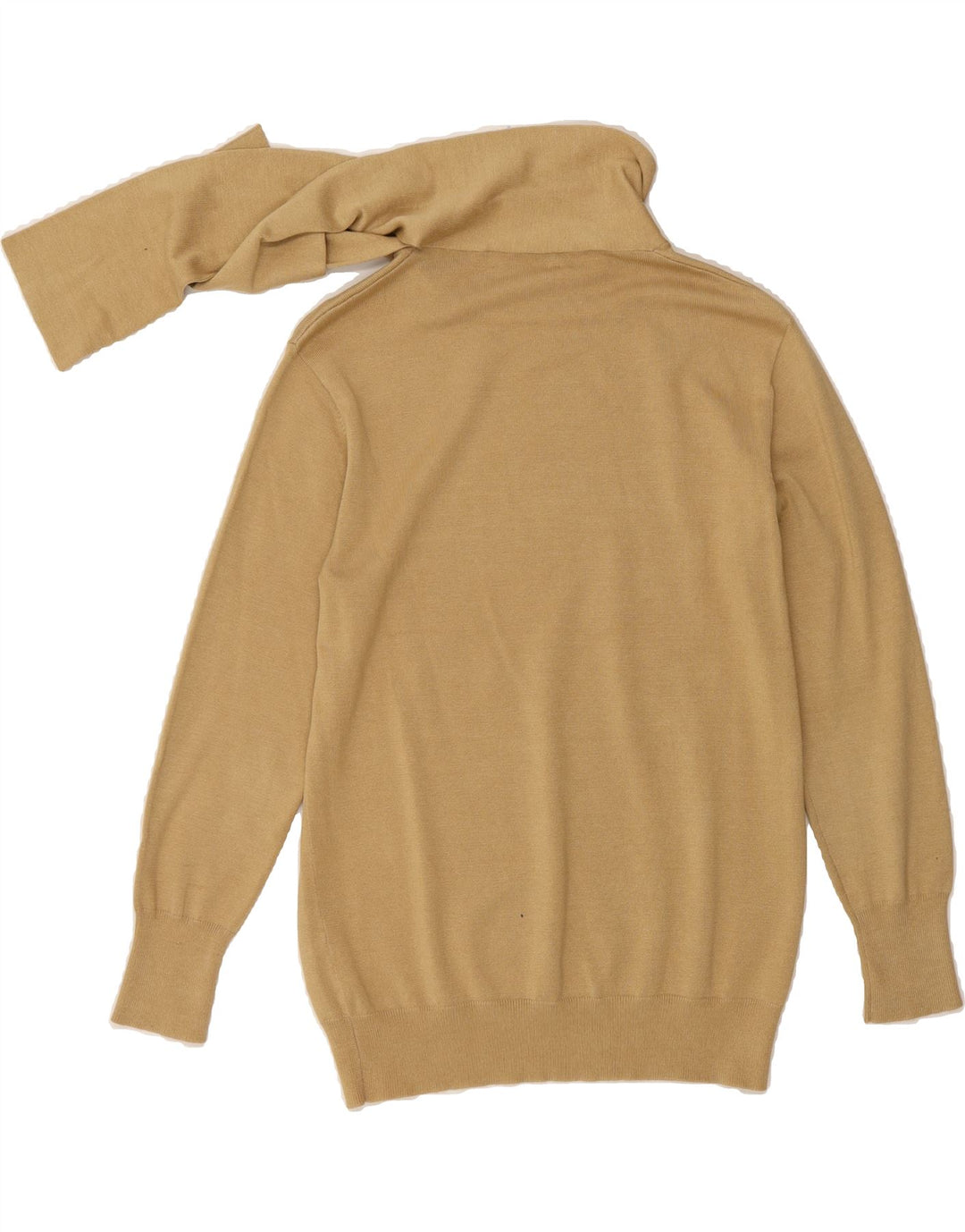VINTAGE Womens Roll Neck Jumper Sweater UK 10 Small Beige Vintage Vintage and Second-Hand Vintage from Messina Hembry 