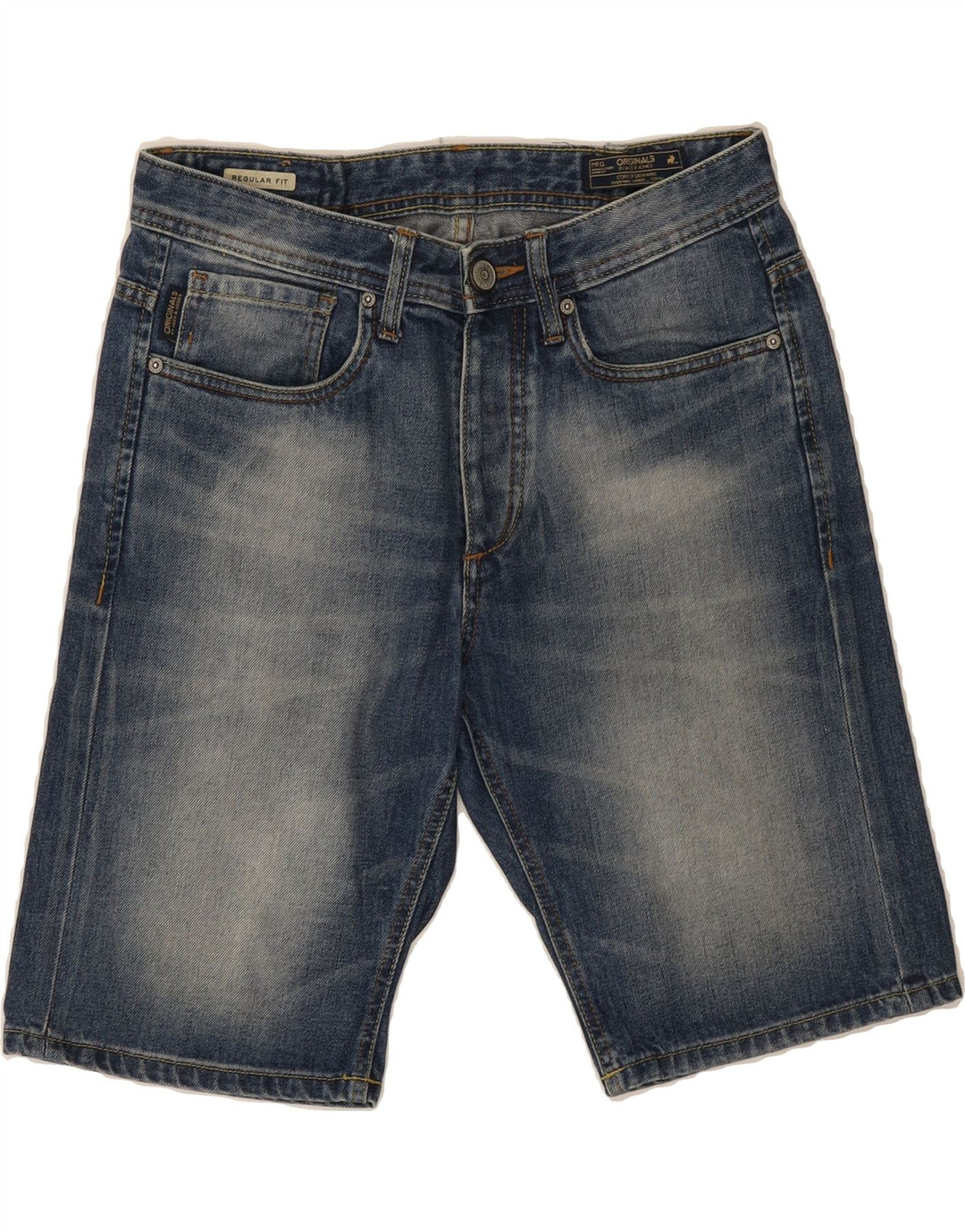 JACK & JONES Mens Regular Fit Denim Shorts Medium W30  Blue Cotton Vintage Jack & Jones and Second-Hand Jack & Jones from Messina Hembry 