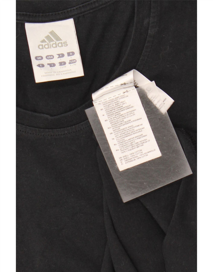 ADIDAS Mens T-Shirt Top Large Black Cotton