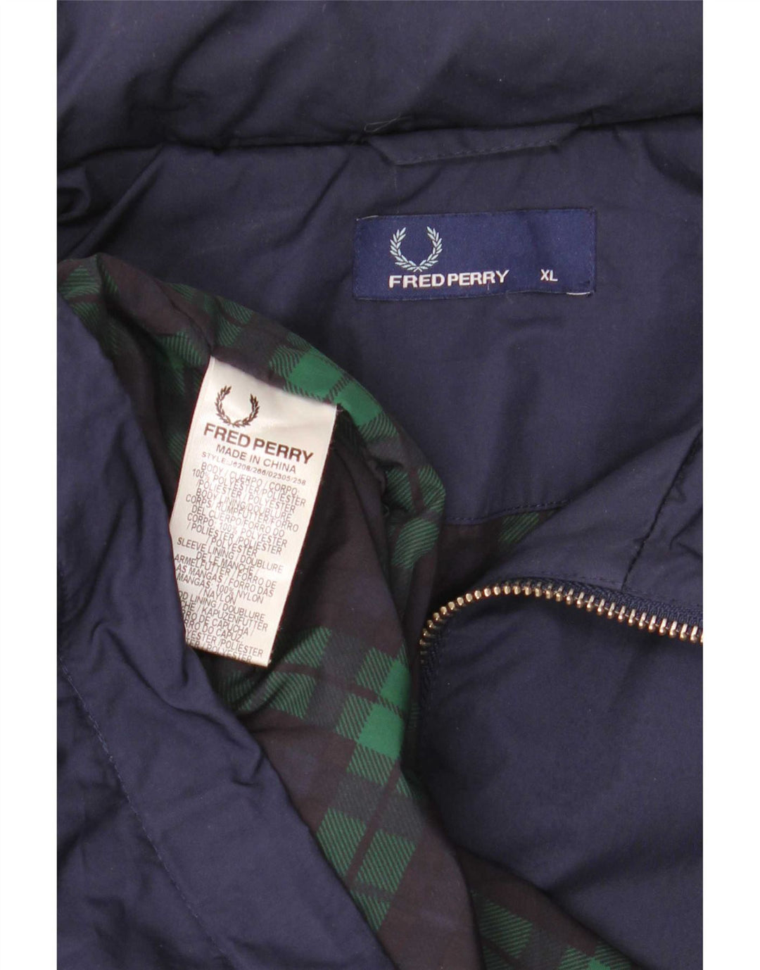 Fred Perry muška kišna jakna UK 42 XL tamnoplavi poliester
