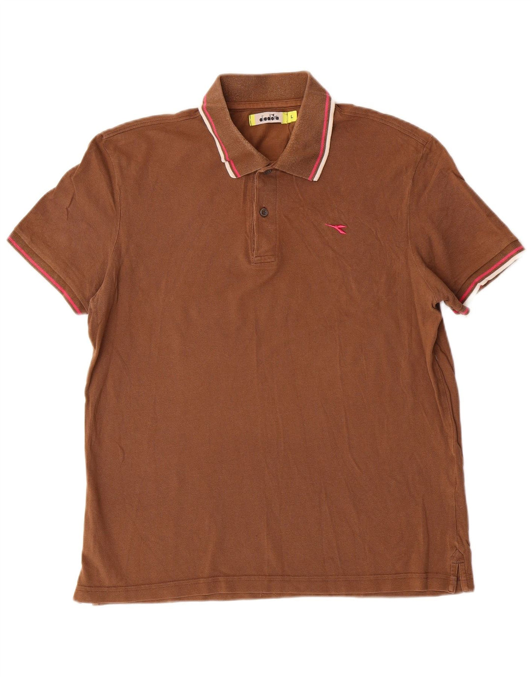 DIADORA Mens Polo Shirt Large Brown