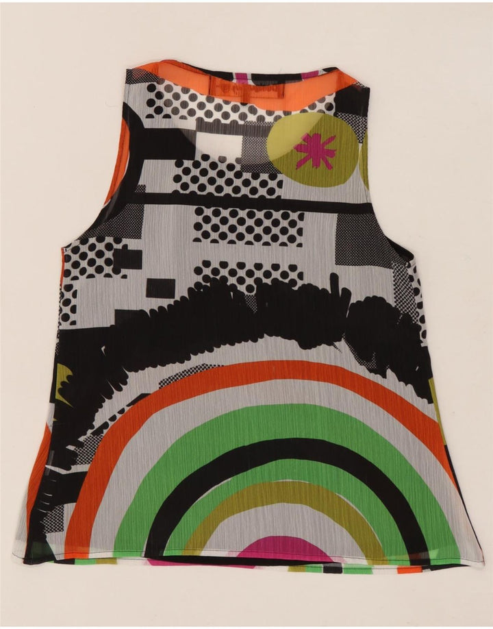 DESIGUAL gornji dio ženske grafičke bluze UK 6 XS Višebojni geometrijski