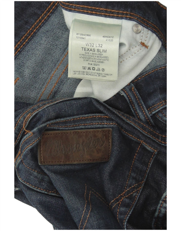 Wrangler Muške Texas Slim Jeans W32 L32 Plavi pamuk