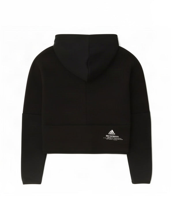 Adidas pulover s kapuljačom s patentnim zatvaračem za dječake 11-12 godina, crni pamuk