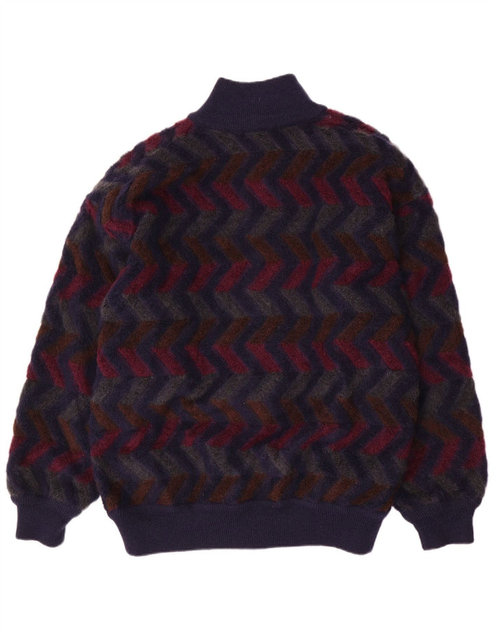 Missoni muški reverzibilni kardigan pulover IT 48 Srednje tamnoplavi ševron