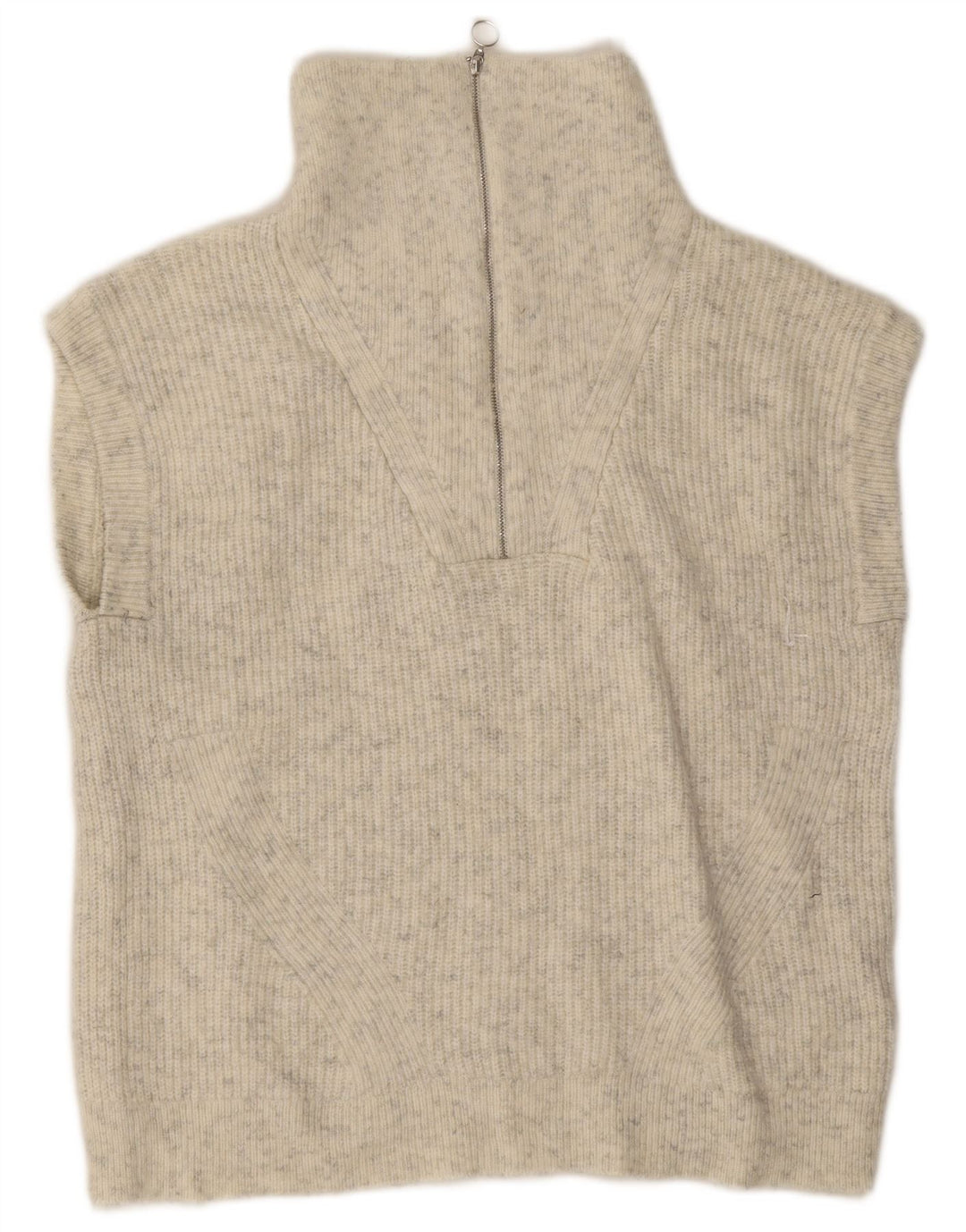 Marks & Spencer ženski prekomjerni prsluk bez rukava UK 10 Small Grey Flected