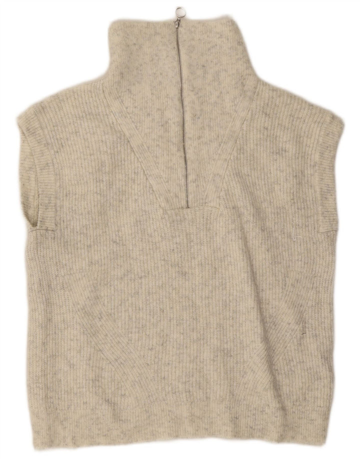 Marks & Spencer ženski prekomjerni prsluk bez rukava UK 10 Small Grey Flected