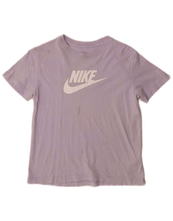 Nike Ženska široka majica kratkih rukava UK 10 Mala ljubičasta pamuk
