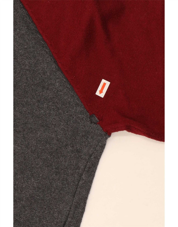 Jack Wills, muški džemper s okruglim izrezom, srednje sivi pamuk u blokovima boja