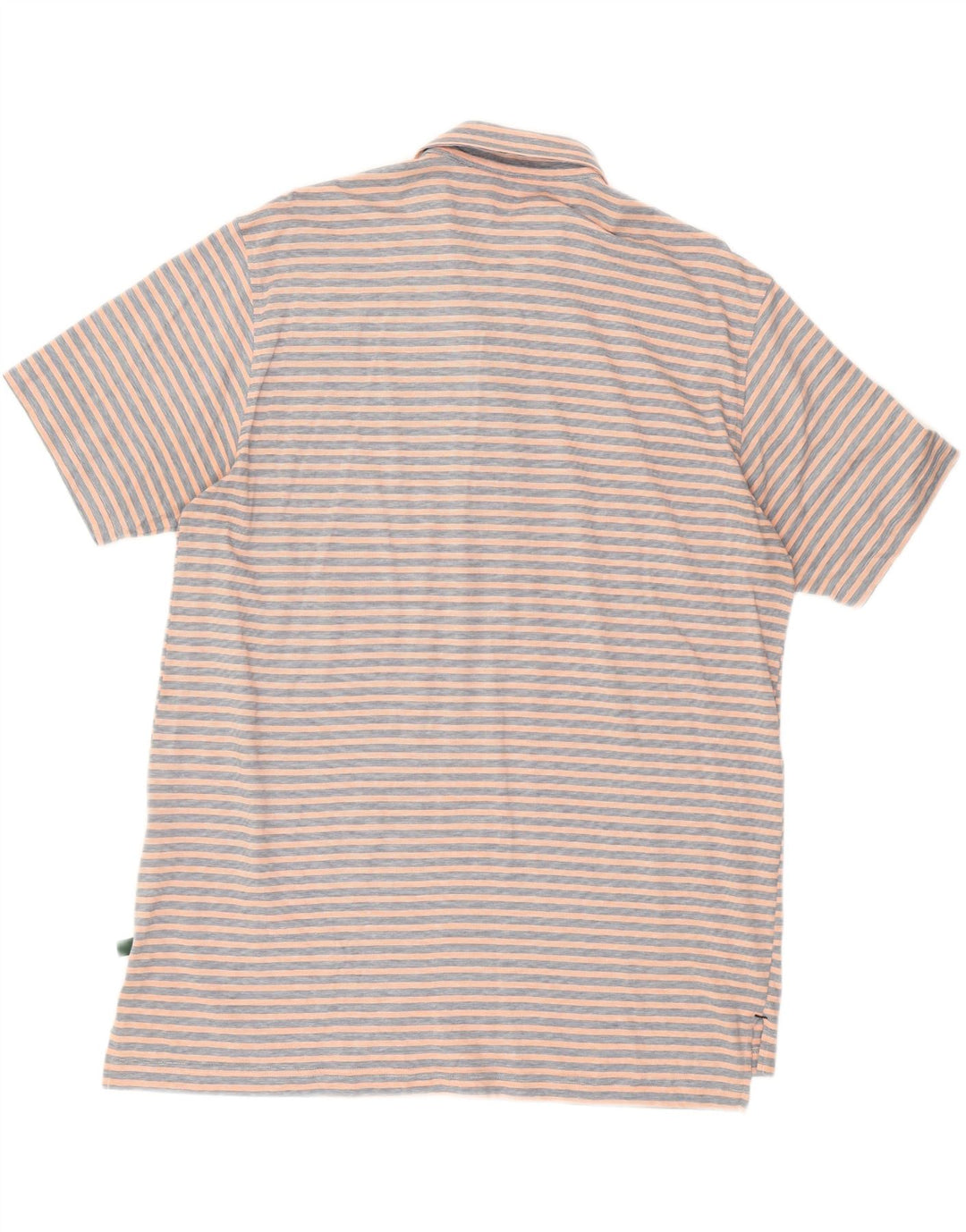 ORVIS Mens Polo Shirt Large Pink Striped Cotton Vintage Orvis and Second-Hand Orvis from Messina Hembry 