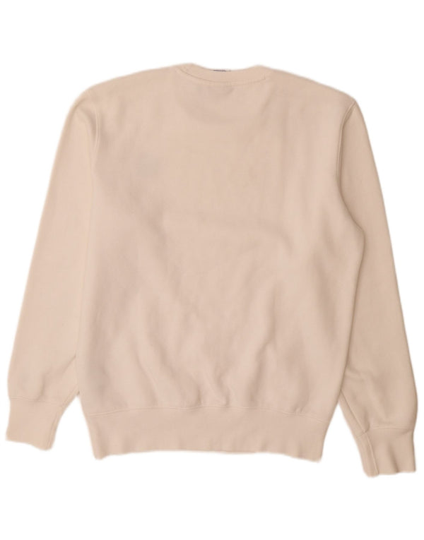 Champion Mens Sweatshirt Jumper Small White Cotton