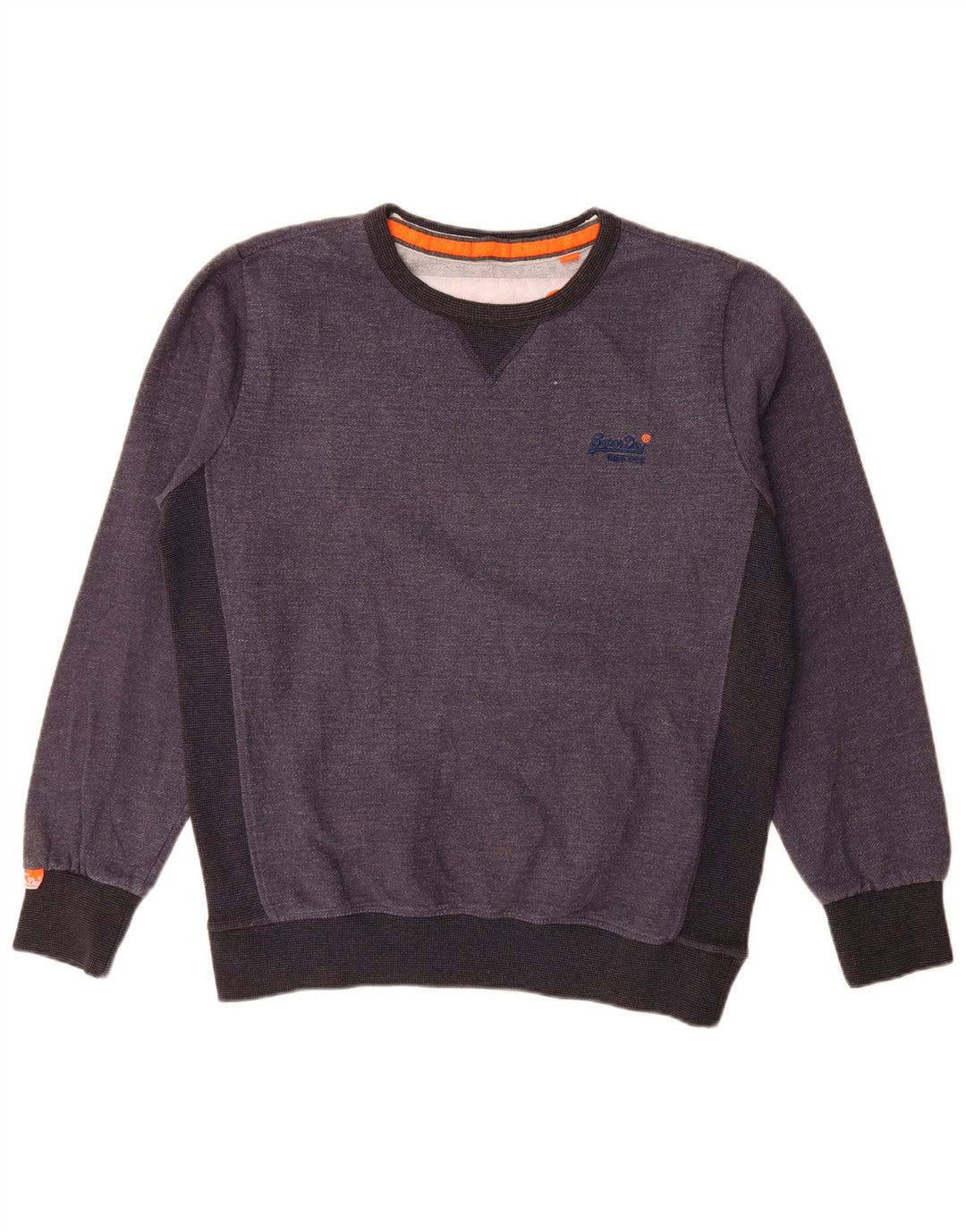 Superdry muški džemper XL sivi pamuk u blokovima boja