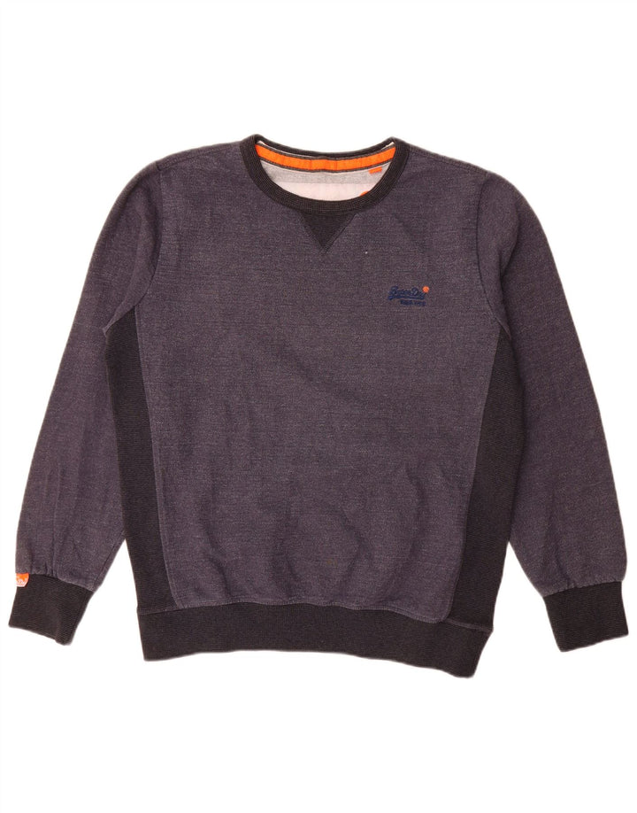 Superdry muški džemper XL sivi pamuk u blokovima boja