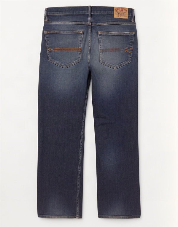 Tommy Hilfiger Mens Ryder Regular Straight Jeans W33 L30 Mornarsko plavi pamuk