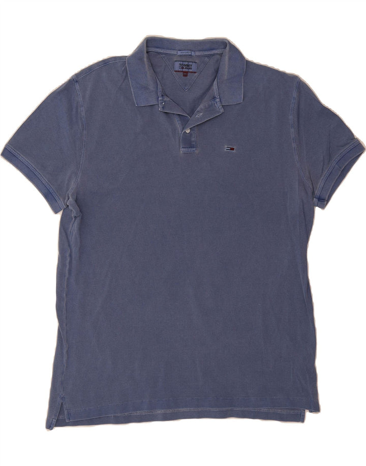 TOMMY HILFIGER Mens Regular Polo Shirt 2XL Blue Cotton Vintage Tommy Hilfiger and Second-Hand Tommy Hilfiger from Messina Hembry 