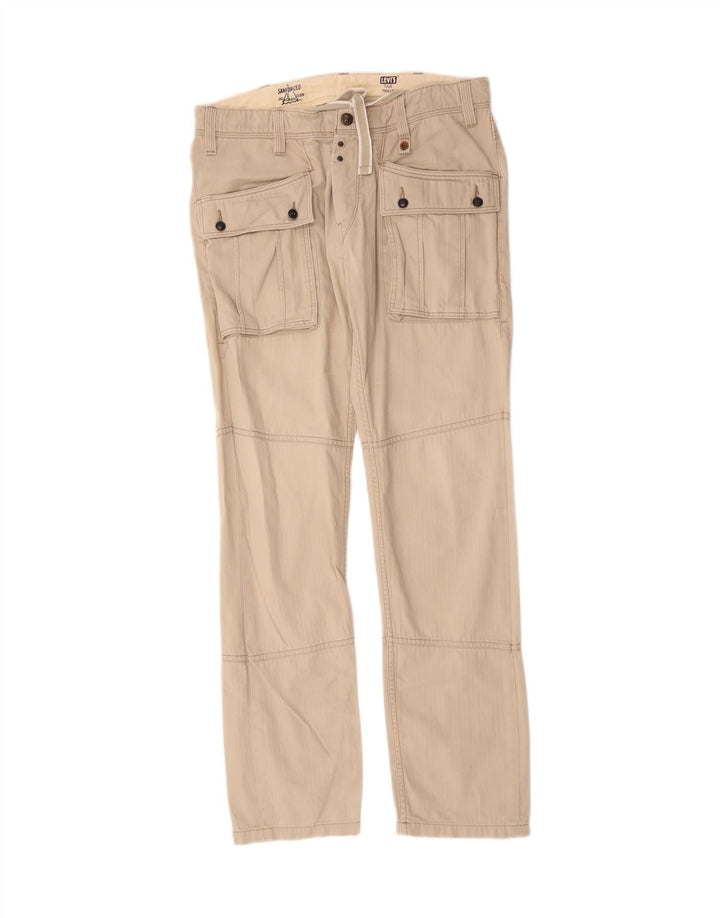 Levi's muške ravne kargo hlače W33 L34 bež pamuk