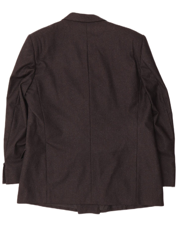 Redaelli Mens Double Breasted Blazer Jacket IT 56 3XL Grey Wool