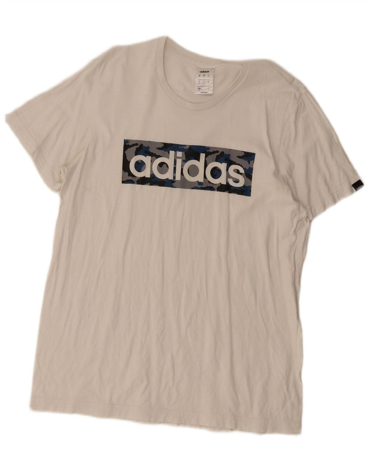 Adidas muška grafička majica srednje bijele boje