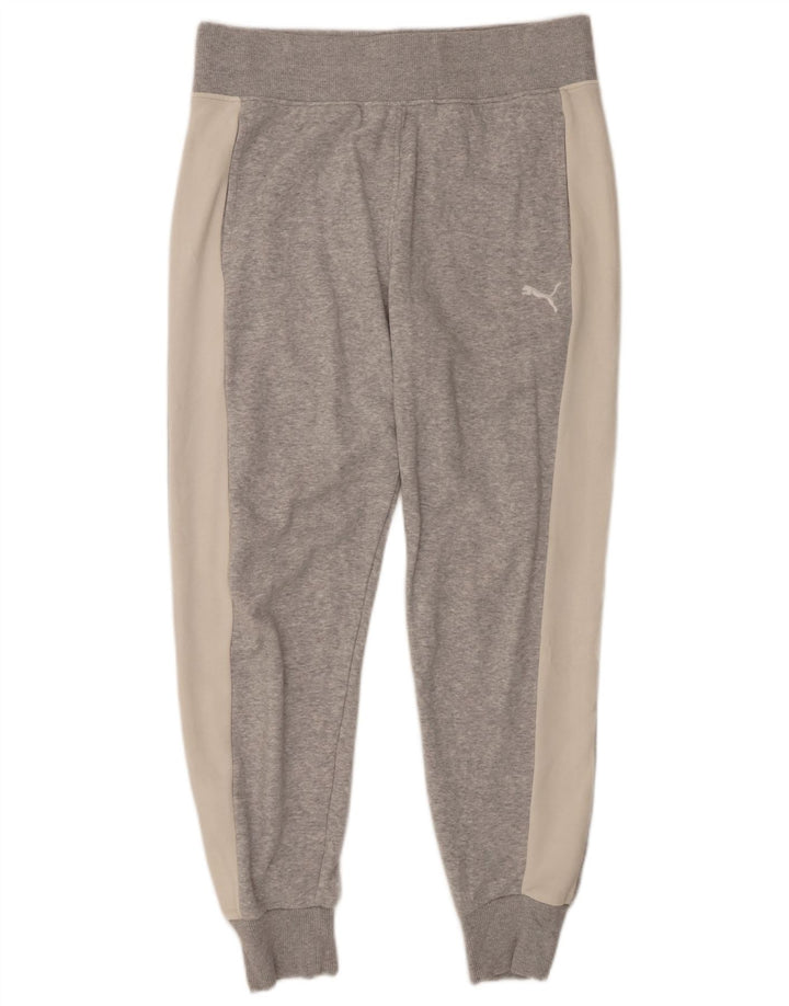 PUMA Ženska trenirka Hlače Joggers UK 14 Large Grey Colourblock Cotton